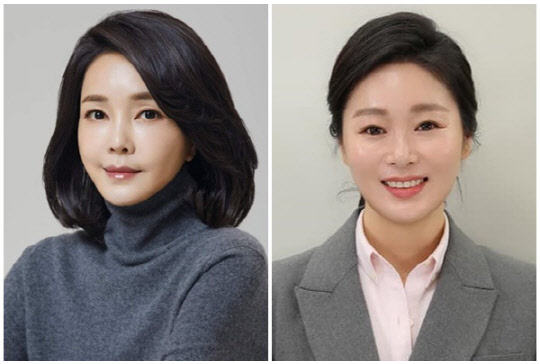 윤석열 대통령 부인 김건희 여사(왼쪽)와 이경 더불어민주당 부대변인. <디지털타임스 DB, 대통령실 제공>